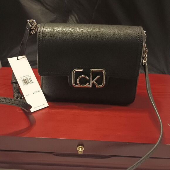 👑👜🔥Calvin Klein Leather Shopper Crossbody Bag W/REMOVABLE STRAP‼️🔥NEW WITH - Picture 7 of 11